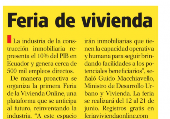 DiarioSúper | Feria de la Vivienda Será Online